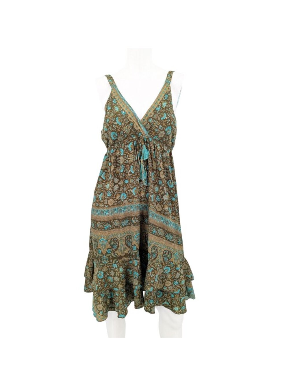 Karma Highway Floral Midi Dress Babydoll Tassel Festival Fairy Prairie One Size